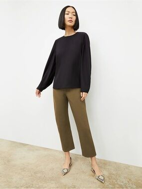 M.M. LAFLEUR Blouse Black Carrie 1.0 Too Long Sleeve Blouse Eco Soft Wave